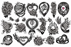 heart on fire tattoo idea