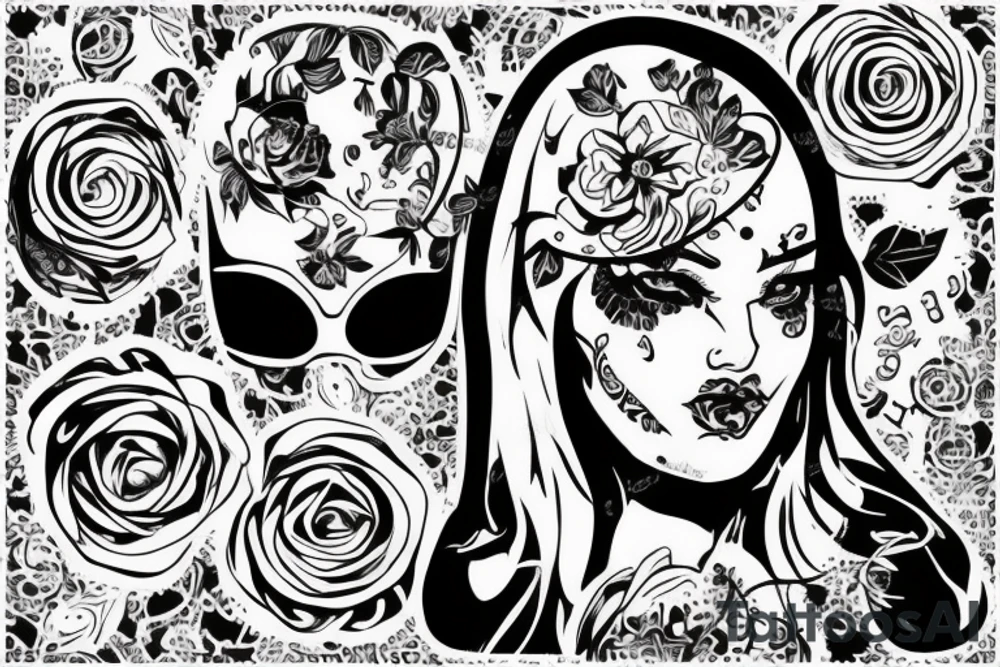 Мужчина на мотоцикле в шлеме tattoo idea