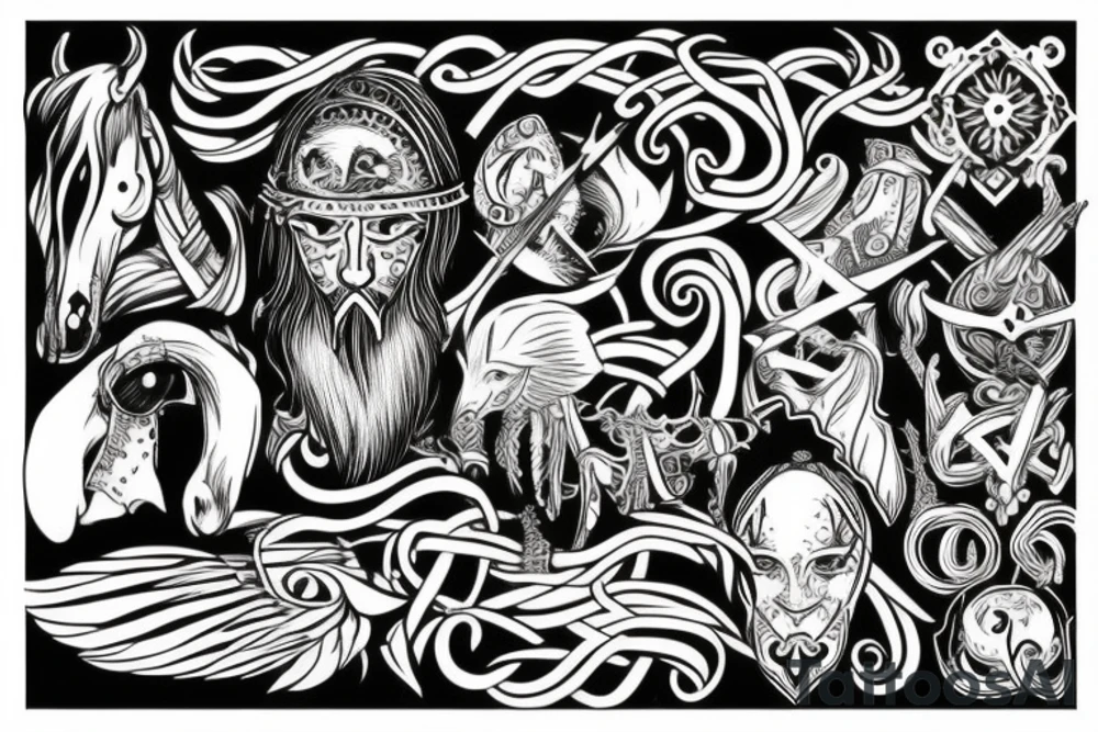 Viking hest peice tattoo idea