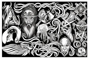Viking hest peice tattoo idea