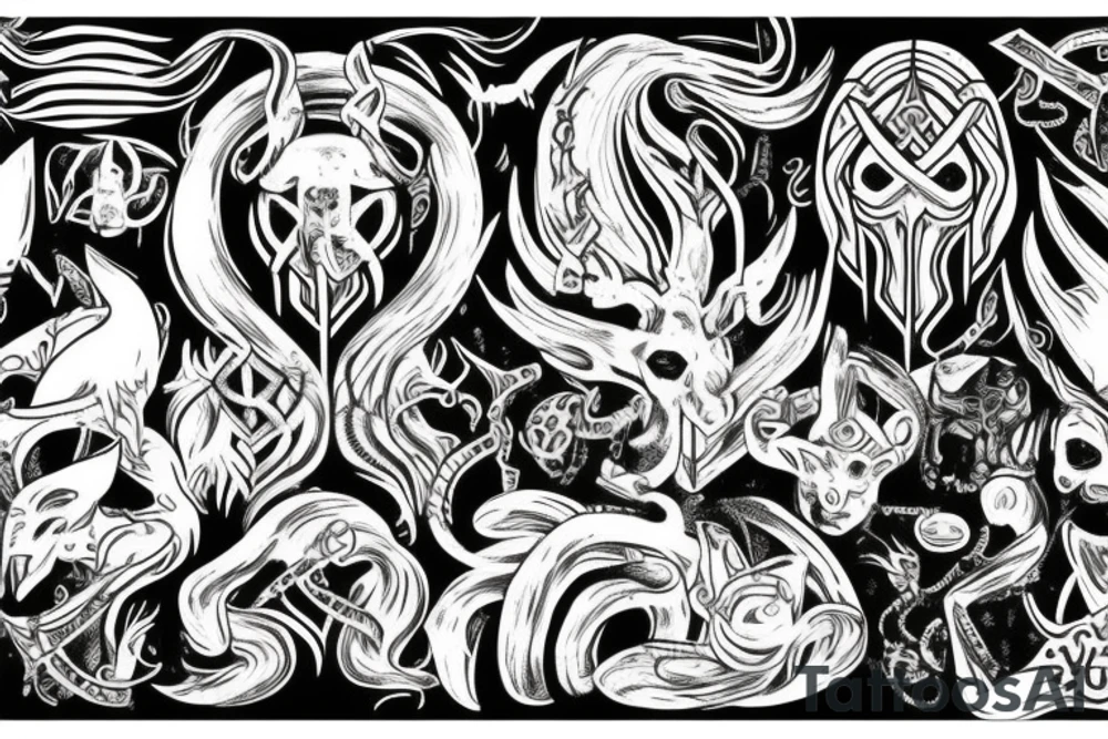 Viking hest peice tattoo idea