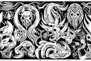 Viking hest peice tattoo idea