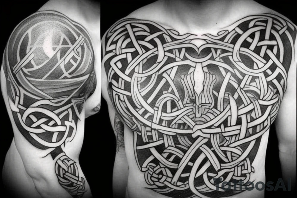 Viking chest peice tattoo idea