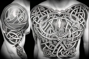 Viking chest peice tattoo idea