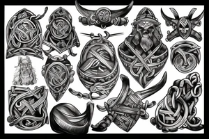 Viking chest arþ tattoo idea