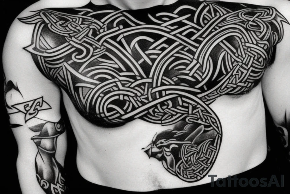 Viking chest arþ tattoo idea