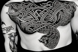 Viking chest arþ tattoo idea
