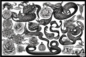 Scales with leaps tattoo idea