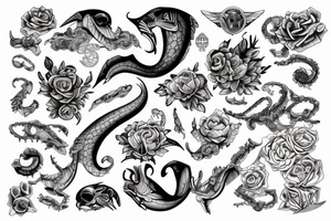 Scale with leaps tattoo idea