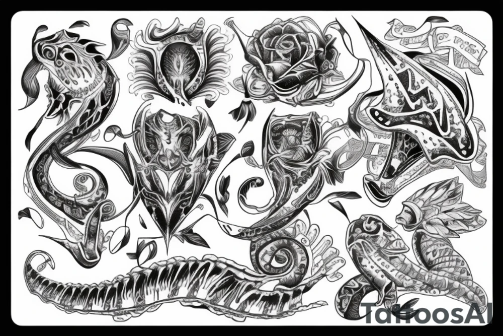 Scale with leaps tattoo idea