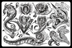 Scale with leaps tattoo idea
