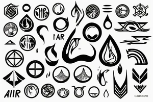 element sign water, element sign air, 16.05.1969 tattoo idea