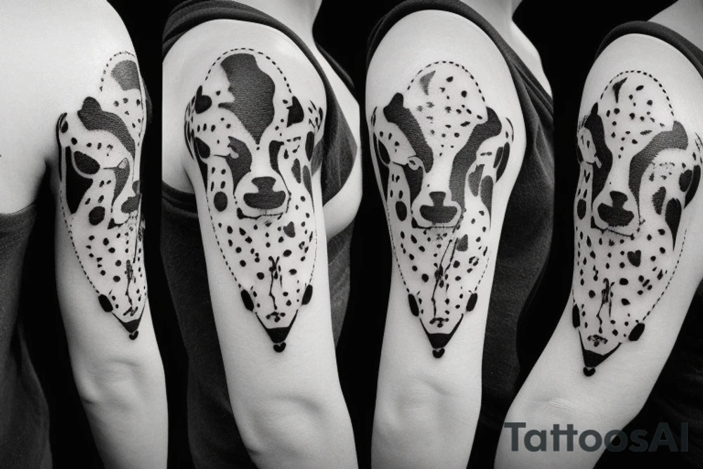 minimalistic cow tattoo idea