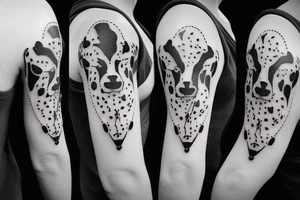 minimalistic cow tattoo idea
