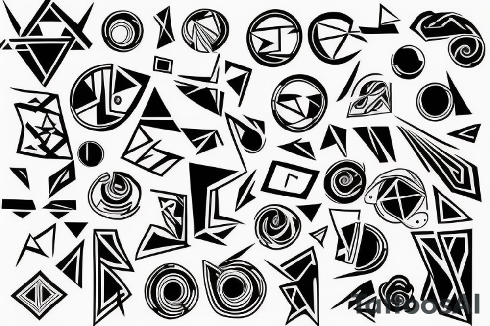 Abstract drawing for a men tattoo idea