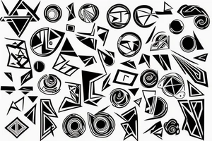 Abstract drawing for a men tattoo idea