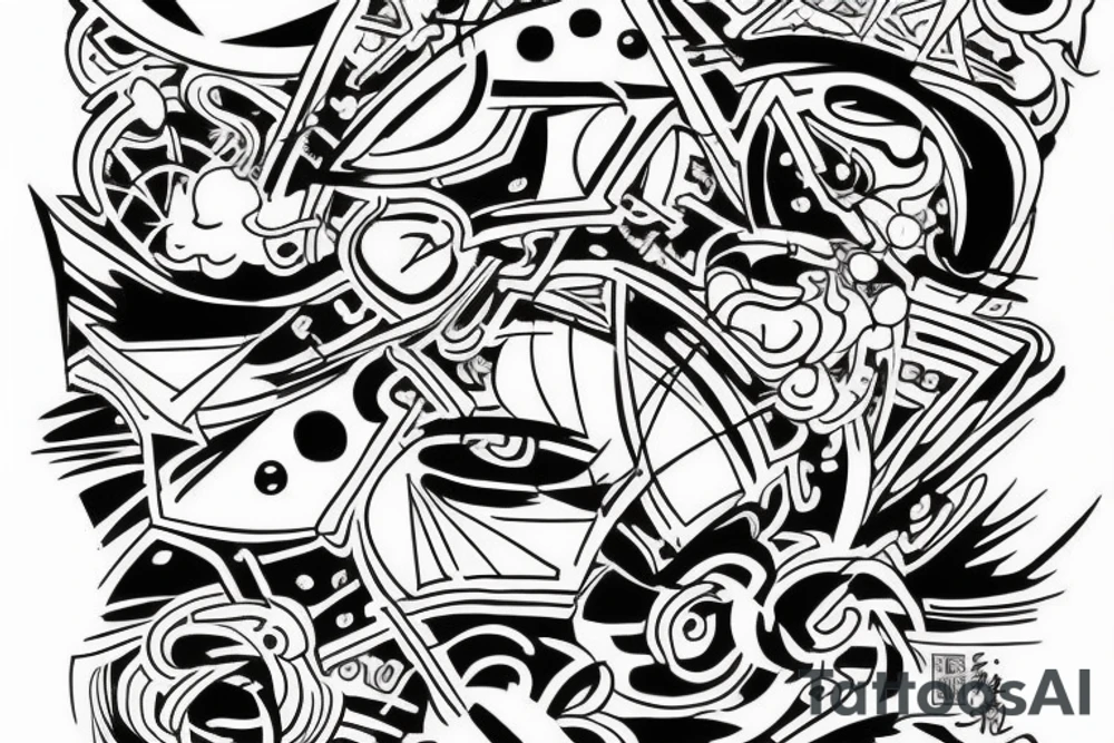Abstract drawing for a men tattoo idea