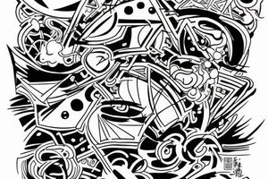 Abstract drawing for a men tattoo idea