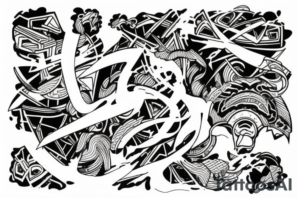 Abstract drawing for a men tattoo idea