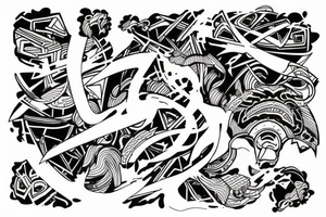 Abstract drawing for a men tattoo idea