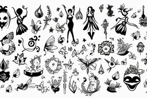 whimsical fairycore simple tattoo idea