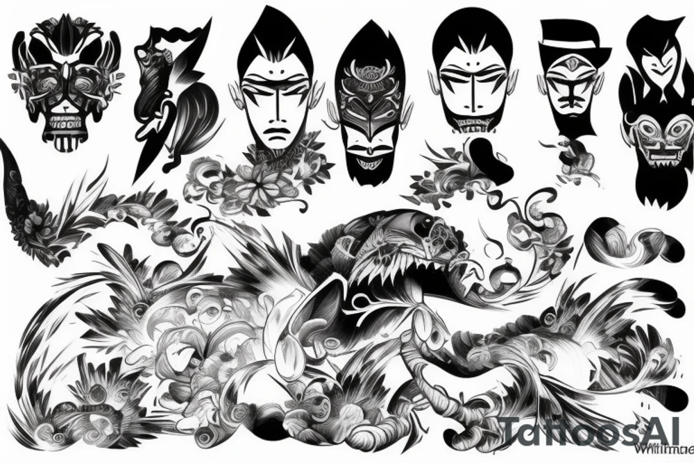 person drawing for a men tattoo idea