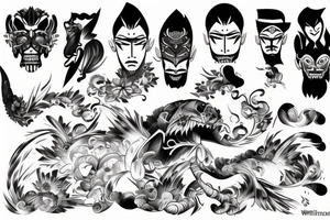 person drawing for a men tattoo idea