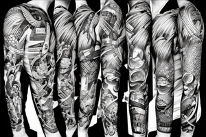 person drawing for a men tattoo idea