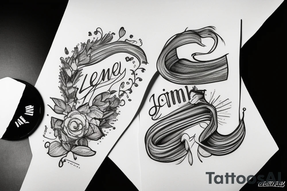 The word "Lehmherr" in simple letters tattoo idea