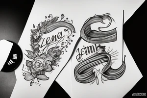 The word "Lehmherr" in simple letters tattoo idea