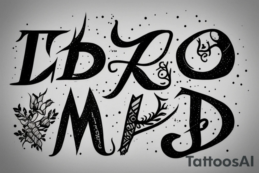 The word "Lehmherr" in simple letters tattoo idea