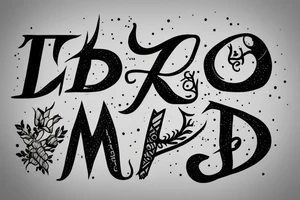 The word "Lehmherr" in simple letters tattoo idea