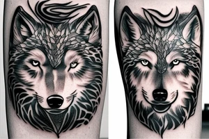 Zeus and Ikar and wolf and wolf tattoo idea