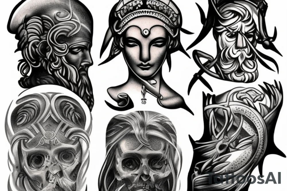 Zeus and Ikarius tattoo idea