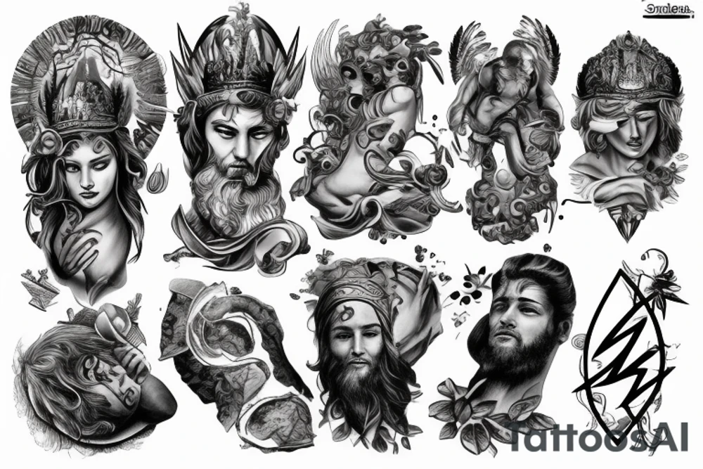 Zeus With thunders tattoo idea