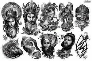 Zeus With thunders tattoo idea