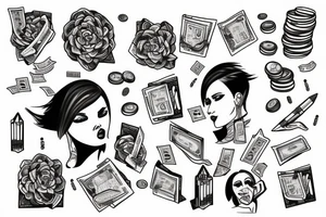 Money, night life to office job tattoo idea