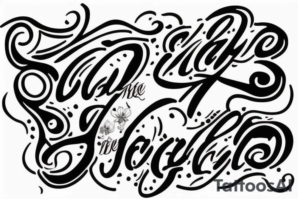tattoo of the name Sarah in a bold fun style tattoo idea
