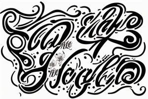 tattoo of the name Sarah in a bold fun style tattoo idea