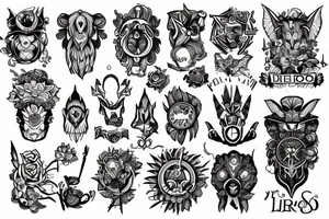 Símbolo de Aries y Leo fusionandos tattoo idea