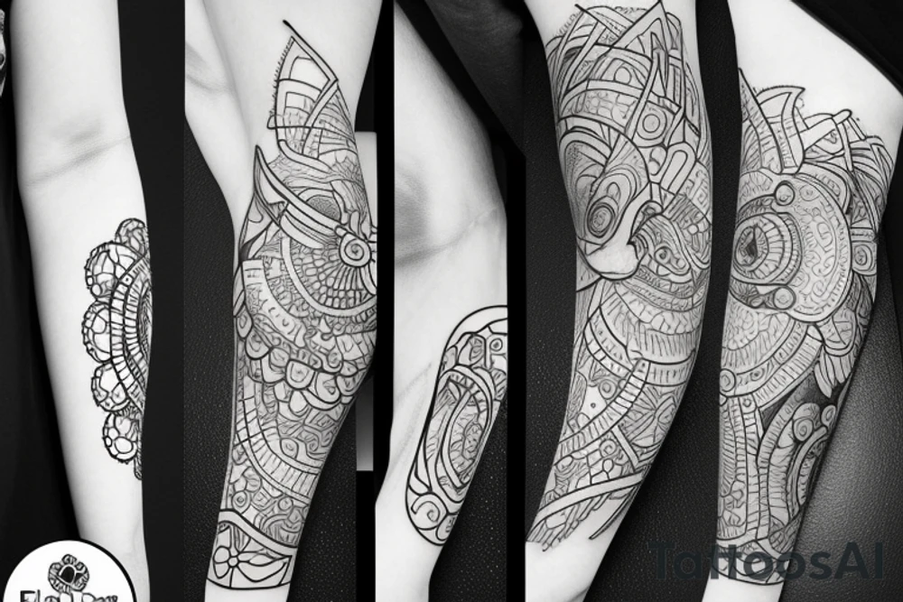 Fusionar Constelación de Aries y Leo tattoo idea