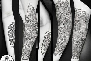 Fusionar Constelación de Aries y Leo tattoo idea
