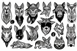 Leon con cuernos y sueter tattoo idea
