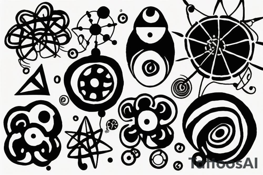 atomic model tattoo idea