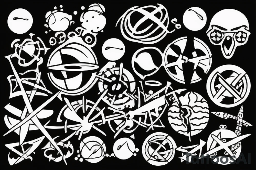 atomic model tattoo idea