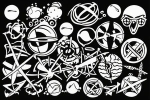 atomic model tattoo idea