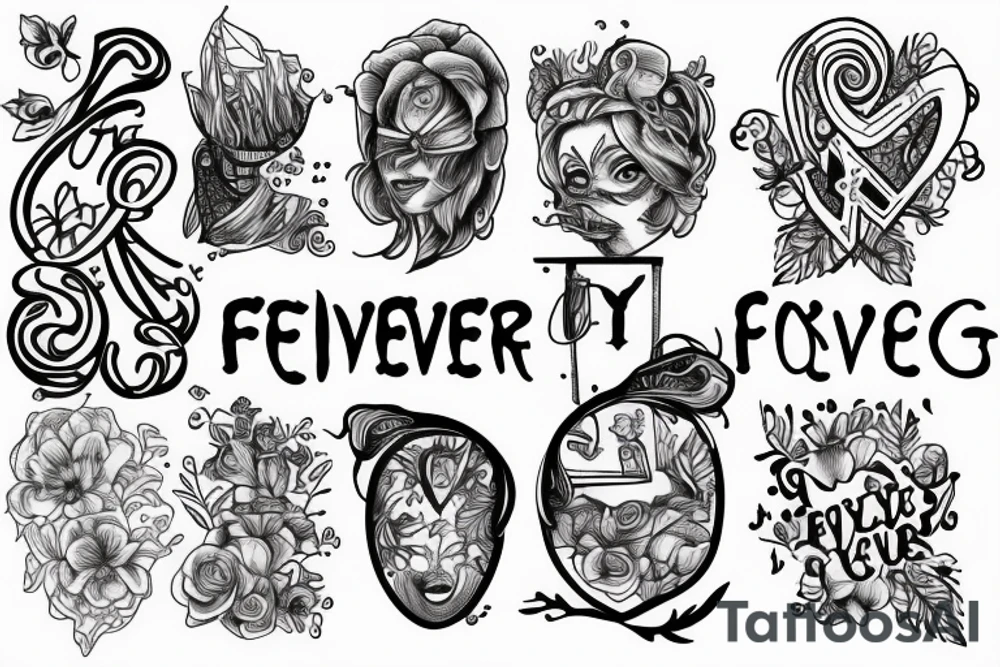 Text - "FOREVER YOUNG" tattoo idea