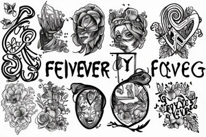 Text - "FOREVER YOUNG" tattoo idea