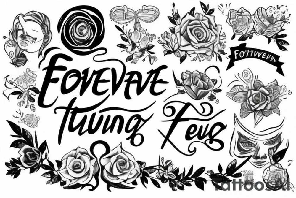Text - "FOREVER YOUNG" tattoo idea