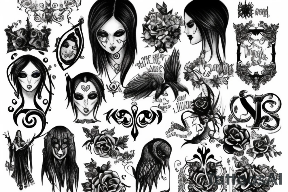 Text - "FOREVER YOUNG" gothic style tattoo idea